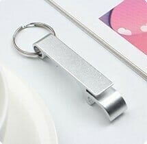 Bottle and Can Opener Keychain – Silver