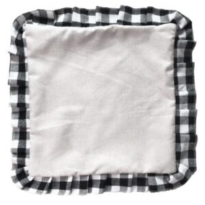 Plaid Ruffle Pillow Cover – Sublimation