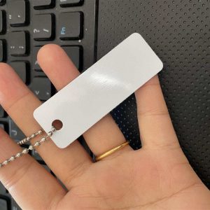 Rectangular Keychain Double-Sided Aluminum