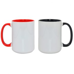 15oz Coloured Interior and Handle Sublimation Mugs