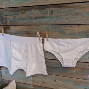 Underwear! Sublimation Mens Boxer Briefs and Ladies Bikini with White Waistband