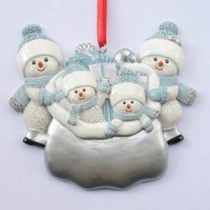 Snowman Family Resin Ornament