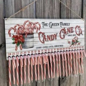 Candy Cane Countdown Board
