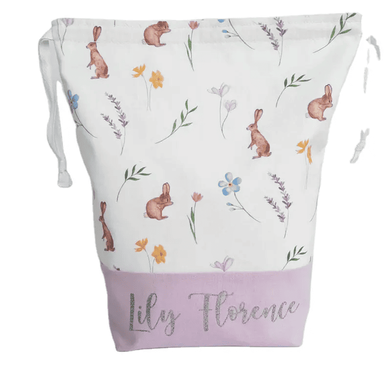 Drawstring Vintage Easter Bags - Painted Donkey