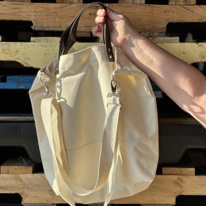 Leather Handled Tote Bag