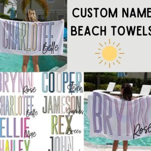 Dual Name Beach Towel
