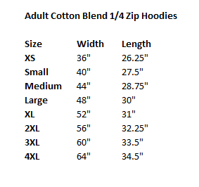 Adult Cotton Blend 1/4 Zip Sweatshirt